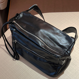 B218-B59-P45斜挎大容量休闲包袋男女黑色pu百搭个性方包单肩潮包，鞋类箱包手腕包，星座1613（原B218）