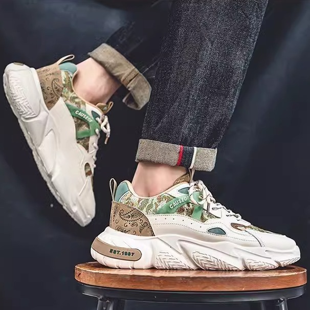 B218-2419-P45潮流拼色旅游鞋新款男士运动休闲百搭个性2025春，男鞋休闲鞋，电商B218