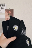 B218-WZ83-P8精品男袜潮流小雏菊刺绣笑脸菊花情侣袜子百搭黑色，袜子，星座1613（原B218）
