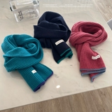 B218-WJ32-P25潮流情侣拼色围巾保暖加厚冬天男女新2023学生围脖，围巾，电商B218