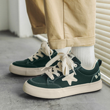 B218-1753-P58小白鞋男士低帮厚底学生帆布鞋子新款五角星图案23，男鞋帆布鞋，星座1613（原B218）