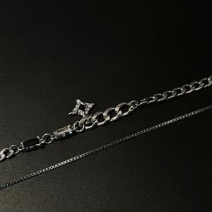 B218-S130-P15海星吊坠双层潮酷嘻哈百搭星芒项链情侣男女男女24图片