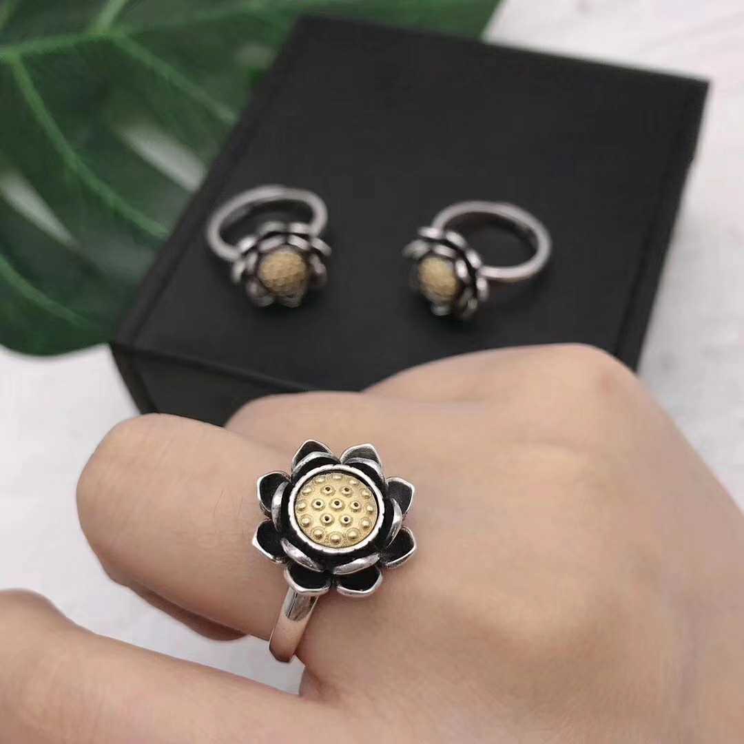 女士可调节19号银戒指