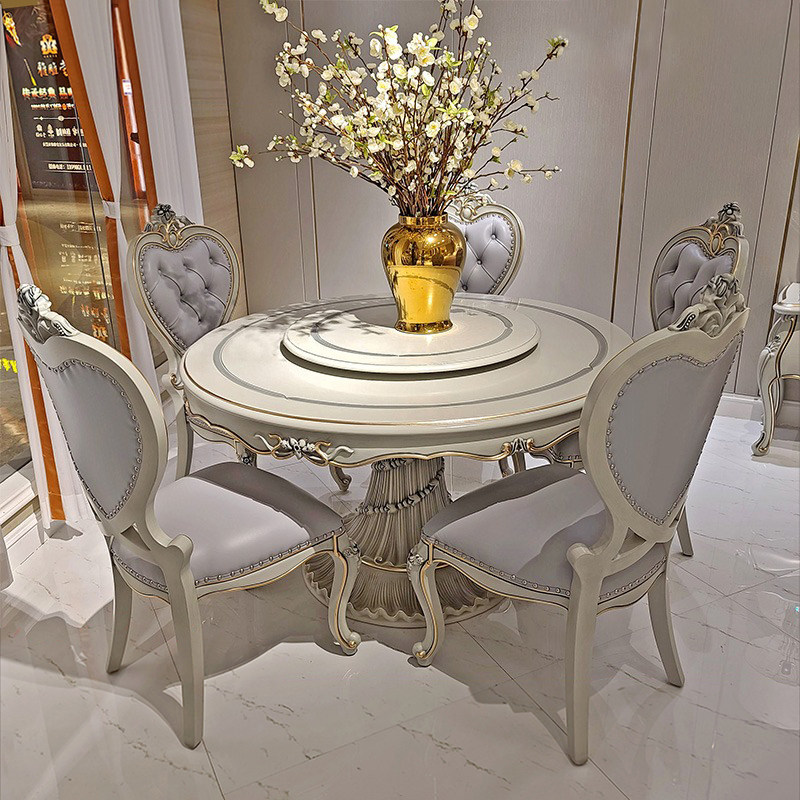 一桌六椅餐桌椅组合典澜家居圆形图片