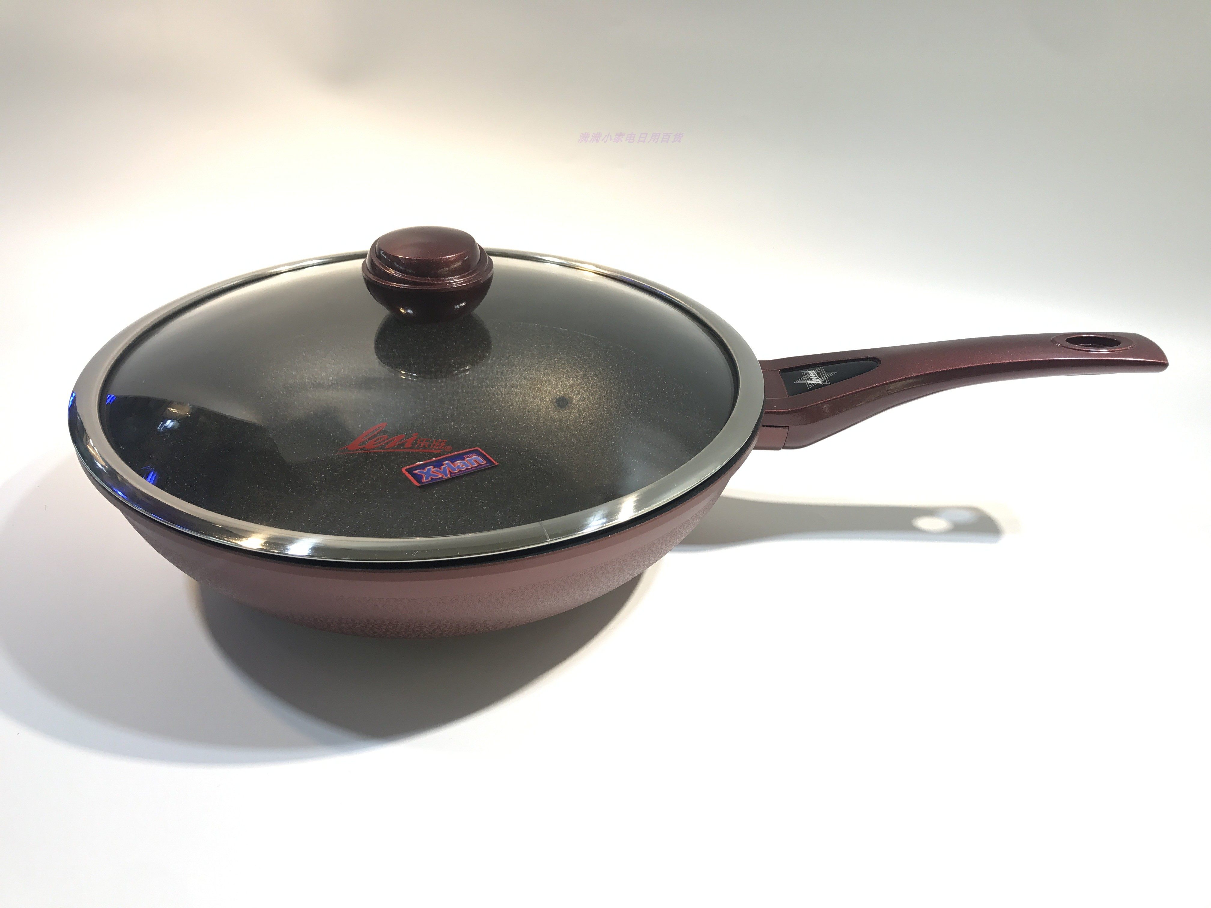 乐滋无油烟不粘炒锅平底电磁炉燃气通用32cm进口浮雕工艺商超款