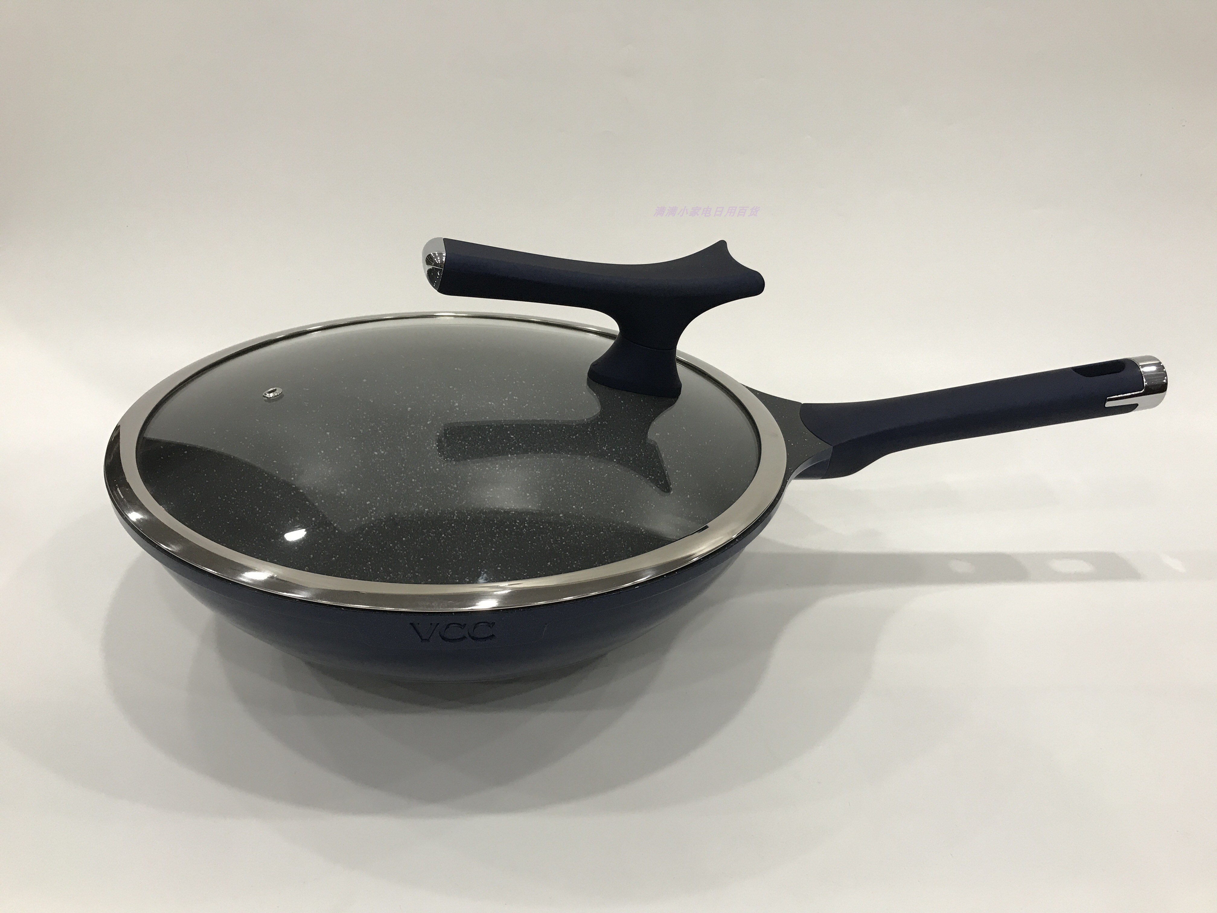 韩国VCC不粘锅炒锅家用平底锅麦饭石电磁炉燃气通用无油烟32CM