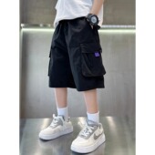 五分裤 男童休闲短裤 B类 裤 子中大童男孩酷帅工装 夏季 2025儿童夏款