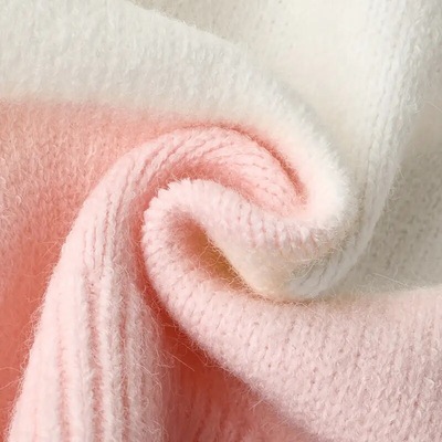 高级感渐变色宽松针织衫抽绳连帽毛衣女2025秋冬季新款绝美上衣