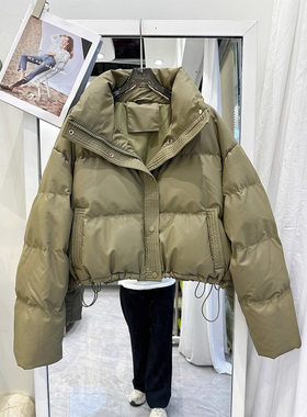 pu皮羽绒棉服女短款2025年棉衣面包服小个子棉袄外套防寒2025新款