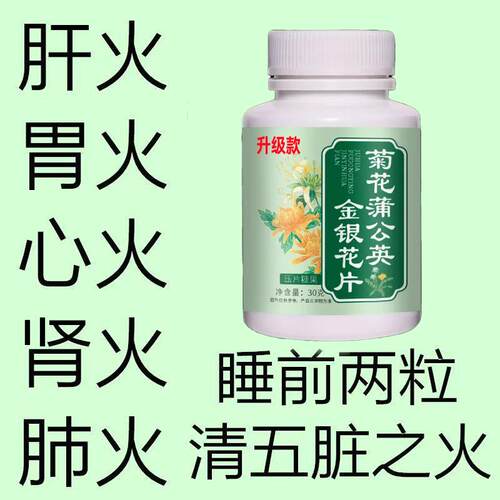蒲公英菊花金银花片口苦口臭