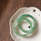 草莓晶手镯 绿草莓晶 天然绿草莓手镯