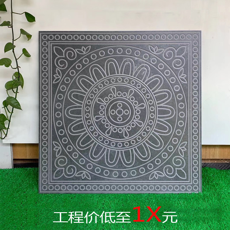 唐莲水泥砖中式仿古砖600徽派花砖餐厅阳台庭院火锅店防滑瓷砖