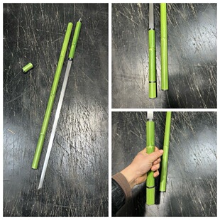 龙泉刀剑文玩竹节细剑一体高锰钢反接棍中高猛冷兵器户外未开