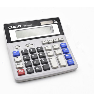 CHSLO卡斯龙 200ML电池太阳能计算机双电源桌面大按键商务计算器