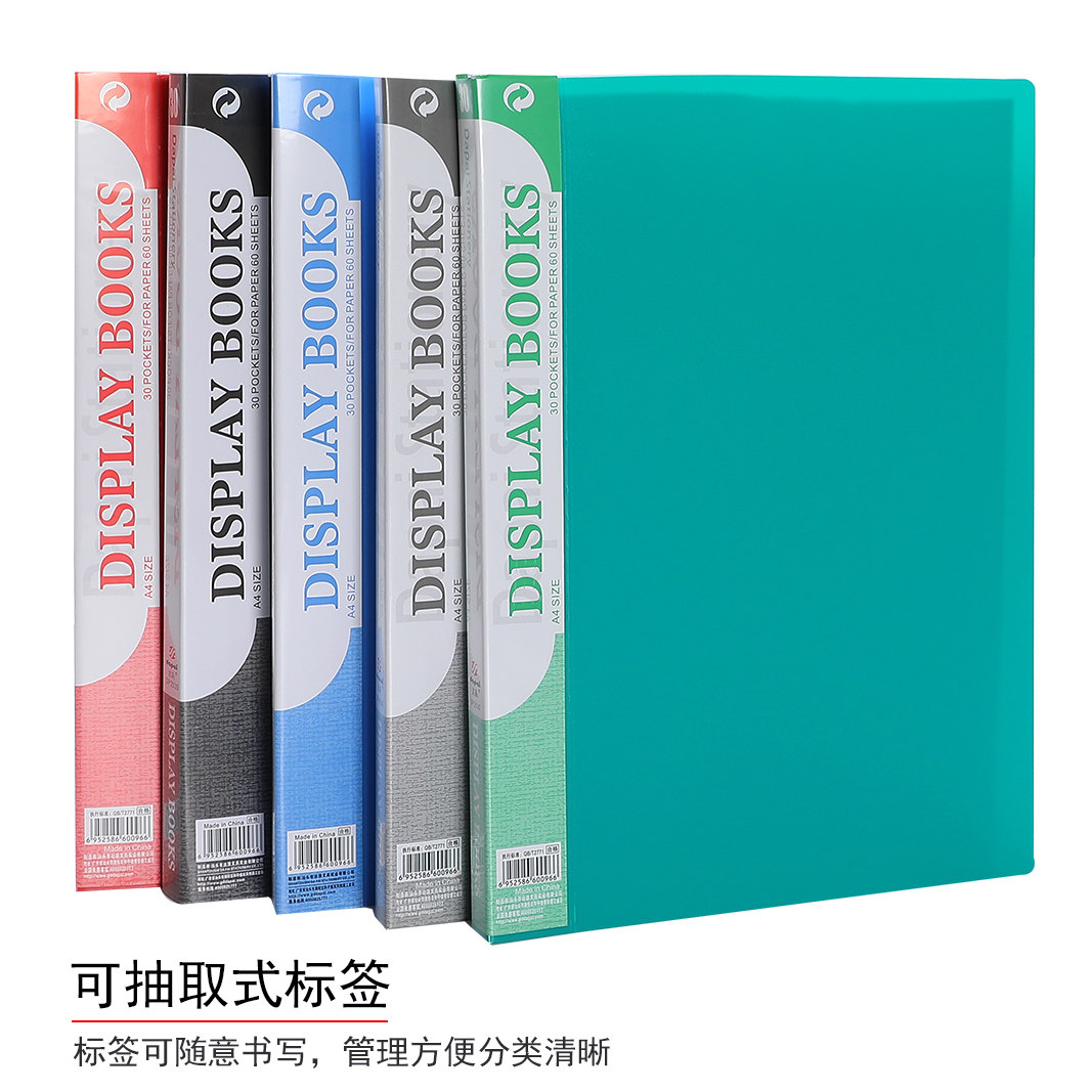 DAPAI 정보 도서 A4 폴더 투명 삽입 가방 다층 페이지가 매겨진 파일 시험지 문서 정리 및 보관 도서