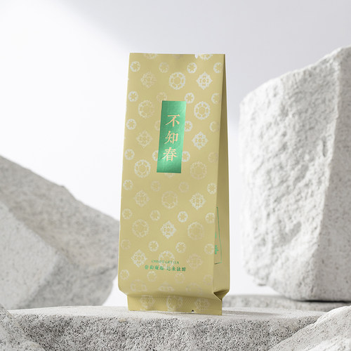 武夷岩茶茗丛不知春公版烫金小泡袋长款15cm大红袍茶叶通用包装袋