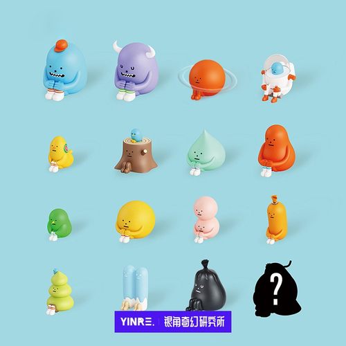 呆萌黏黏怪物研究所盲盒SML8cm