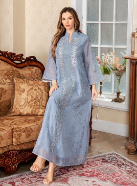 Arab Women Robe2026中东沙特连衣裙长袖连衣裙long dress新款new