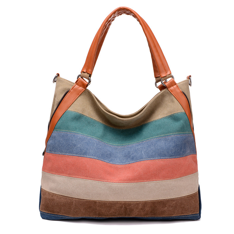 colourful canvas women middle east 撞色女包tote bag Vietnam
