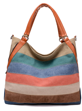 colourful canvas women middle east 撞色女包tote bag Vietnam