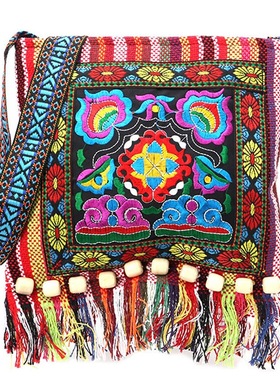 民族风刺绣布包斜挎包Chinese bag fashion 民族风刺绣布包手机包