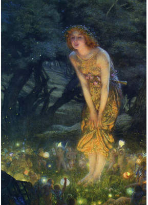 E135【英国】（Edward Robert Hughes(1851-1914)）绘画素材图库