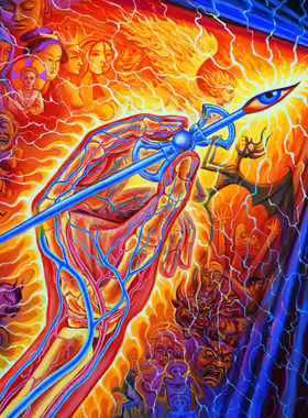 K854【美国】亚历克斯·格雷（Alex Grey）绘画临摹网传图库素材