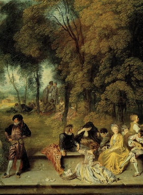 YC550【法国】让·安托万·华托 Jean-Antoine Watteau油画素描