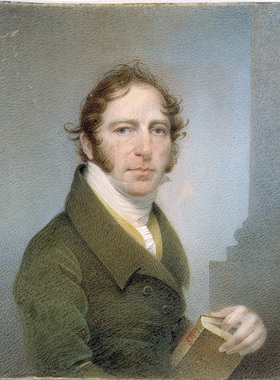 K165【美国】查尔斯·弗雷泽（Charles Fraser）肖像油画临摹素材