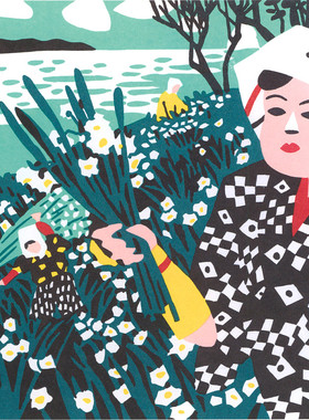 C429【日本】川西英（Kawanishi Hide）版画美术临摹素材电子图库