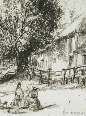 K453【英国】哈登（Francis Seymour Haden）素描写生网传图库