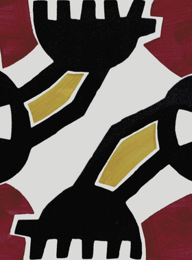 M513【意大利】卡波格罗西（Capogrossi）抽象绘画、拼贴画图库