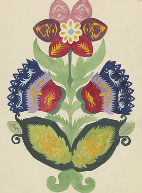 *E753【波兰】波兰民间传统剪纸(Wycinanka)花纹图案电子版图库