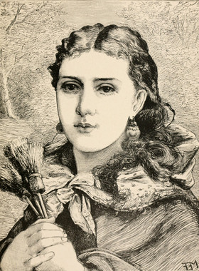 C525【美国】佚名  勇敢歌谣、美丽民谣插图版画 文 Baker图库