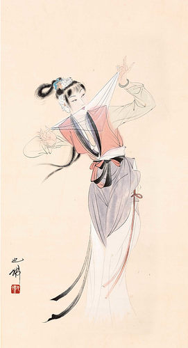 R459【中国】胡也佛（Hu YeFo）仕女、风景国画美术艺考电子图库