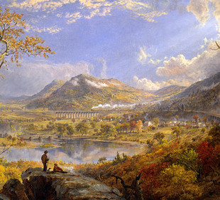 K172【美国】克罗普赛 Jasper Francis Cropsey 风景油画网传图库