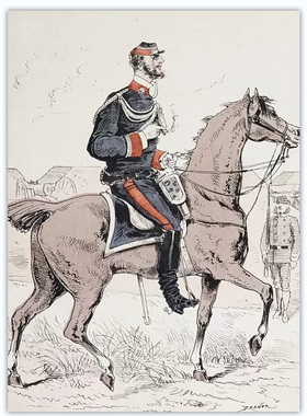 D546【法国】Draner  19世纪法国人物士兵服装版画网传电子图库.