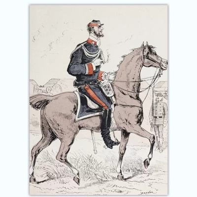 D546【法国】Draner  19世纪法国人物士兵服装版画网传电子图库.