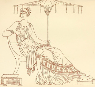 E704【英国】 Smith, J. Moyr 古希腊女性服装版画美术设计图库