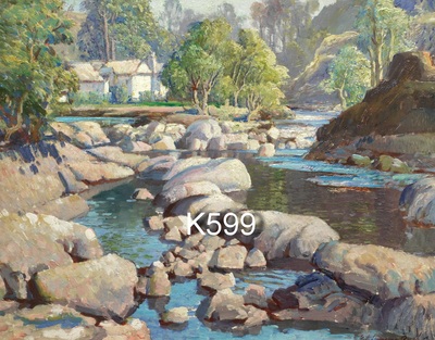 K599【英国】Samuel John Lamorna Birch 油画、水彩风景绘画图库