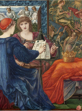 T892【英国】 爱德华·伯恩·琼斯(Edward Burne-Jones）绘画图.