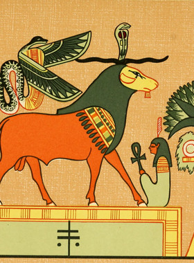 C716【英国】E.A Wallis Budge 古埃及神版画、插图美术设计图库