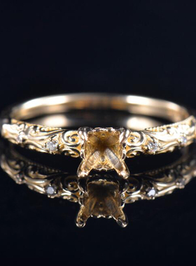 Fay Jewelry 个性定制钻石戒指空托（925银/10K/14K/18K/PT950）