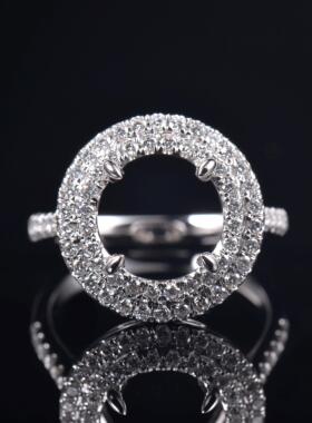 Fay Jewelry 个性定制钻石戒指空托（925银/10K/14K/18K/PT950）