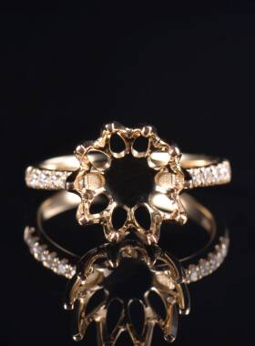 Fay Jewelry 个性定制钻石戒指空托（925银/10K/14K/18K/PT950）