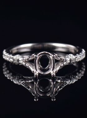 Fay Jewelry 个性定制钻石戒指空托（925银/10K/14K/18K/PT950）