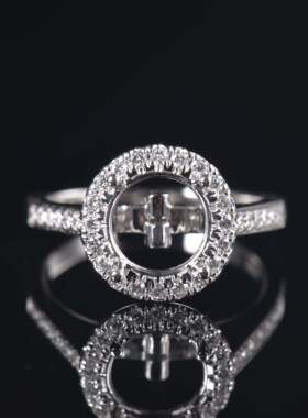 Fay Jewelry 个性定制钻石戒指空托（925银/10K/14K/18K/PT950）
