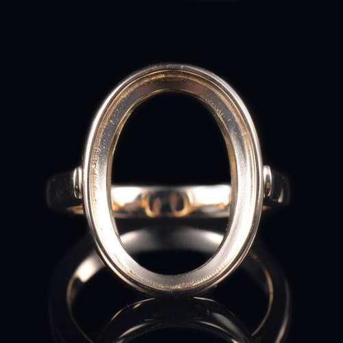 Fay Jewelry 法式婚戒椭圆形10K金戒指简约戒指光面设计定制空托