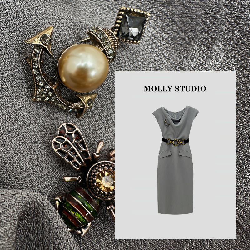 【格调女神】Molly 百搭时尚高腰显瘦 连衣裙 M2025063