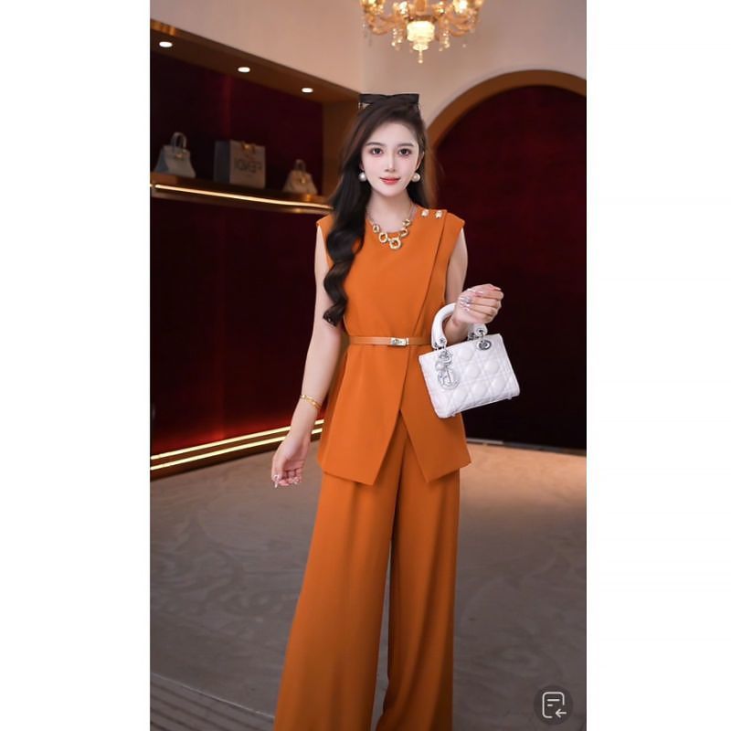 芙娜妮春季套装高级感气质显瘦中长款A字裙长裙两件套女FS2025176